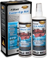 AIRAID filters can be easily cleaned using the AIRAID Filter Tune-Up Kit, p/n 790-551, or the Premium Dry Filter Cleaning Solution, p/n 790-558 