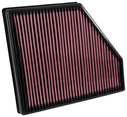 High-flow AIRAID 850-047 replacement air filter for Chevrolet Camaro SS