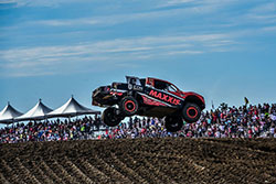 Jeremy McGrath getting air at Estero Beach in the Lucas Oil Off-Road Series in June