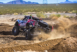 Matt Lovell attacks the course in his AIRAID-equipped truck at the Mint 400