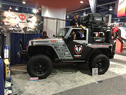 Jeep Wrangler at SEMA Booth with AIRAID