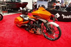 Custom bagger motorcycle with AIRAID filter