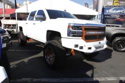 Custom lifted GM truck with AIRAID intake system