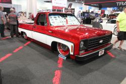 Square body C10 with AIRAID filter at 2016 SEMA show