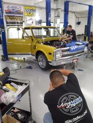 View of rep from American Racing taking a photo of the W2W C10 with the rally wheels.