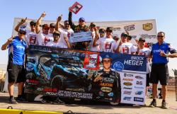 AIRAID-sponsored Brock Heger celebrating his championship with his entire team